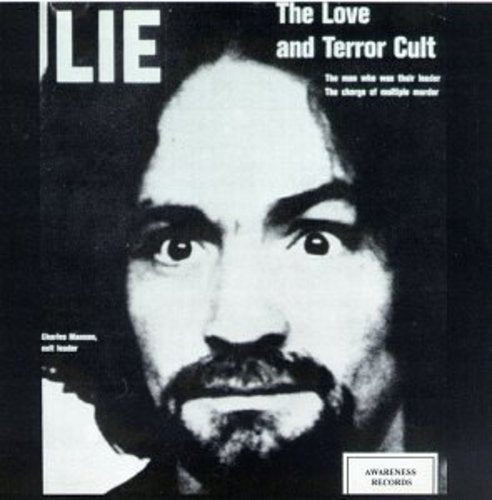 the album cover for Charles Manson - Love, Lie and The Terror Cult