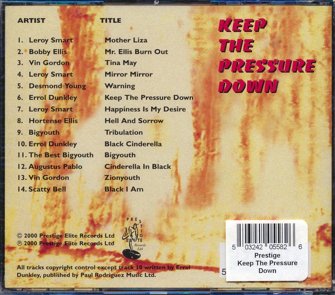 Augustus Pablo, Vin Gordon, Leroy Smart, Etc. - Keep The Pressure Down Music CD