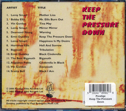 Augustus Pablo, Vin Gordon, Leroy Smart, Etc. - Keep The Pressure Down Music CD