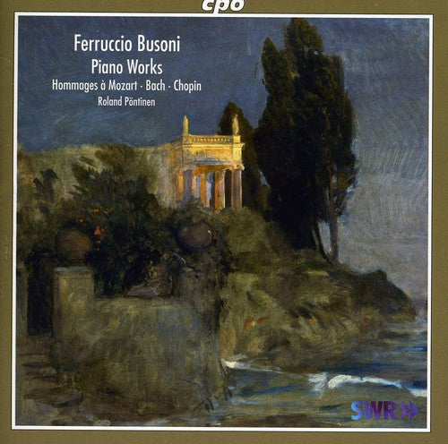 the album cover for ROLAND PONTINEN - Piano Works: Hommages a Mozart & Bach & Chopin