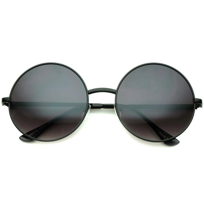 Oversize Vintage Inspired Metal Round Circle Sunglasses 8370