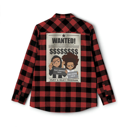 The Boondocks Freeman Brothers Wanted Red / Black Flannel Shirt