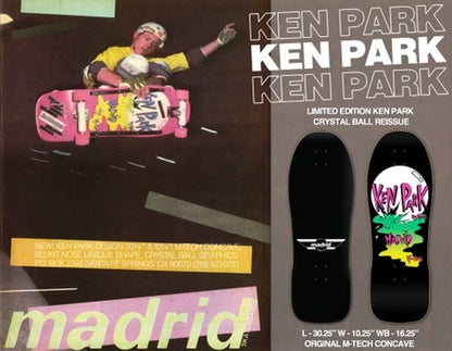 Madrid Ken Park Crystal Ball Old School Skateboard Deck 10.25" X 30.25"