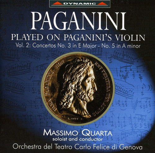 the album cover for Massimo Quarta - Paganini Played on Paganini's Violin