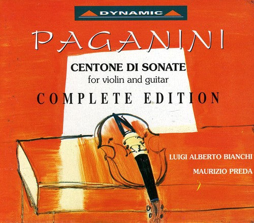 the album cover for Paganini / Bianchi / Preda - Centone Di Sonate for Violin & Guitar