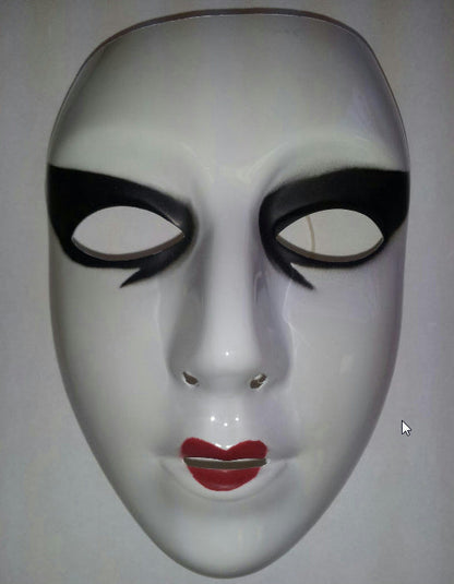 Cesar Painted White Female Semi-Rigid Plastic Face Mask