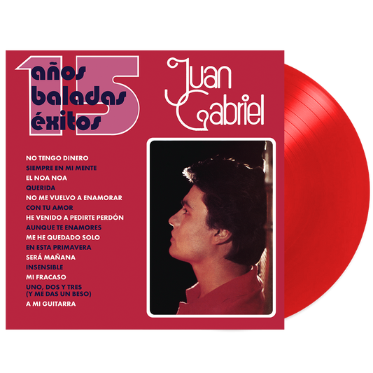 Juan Gabriel - 15 Anos Baladas Exitos Vinyl Record 2 LP (Opaque Red)