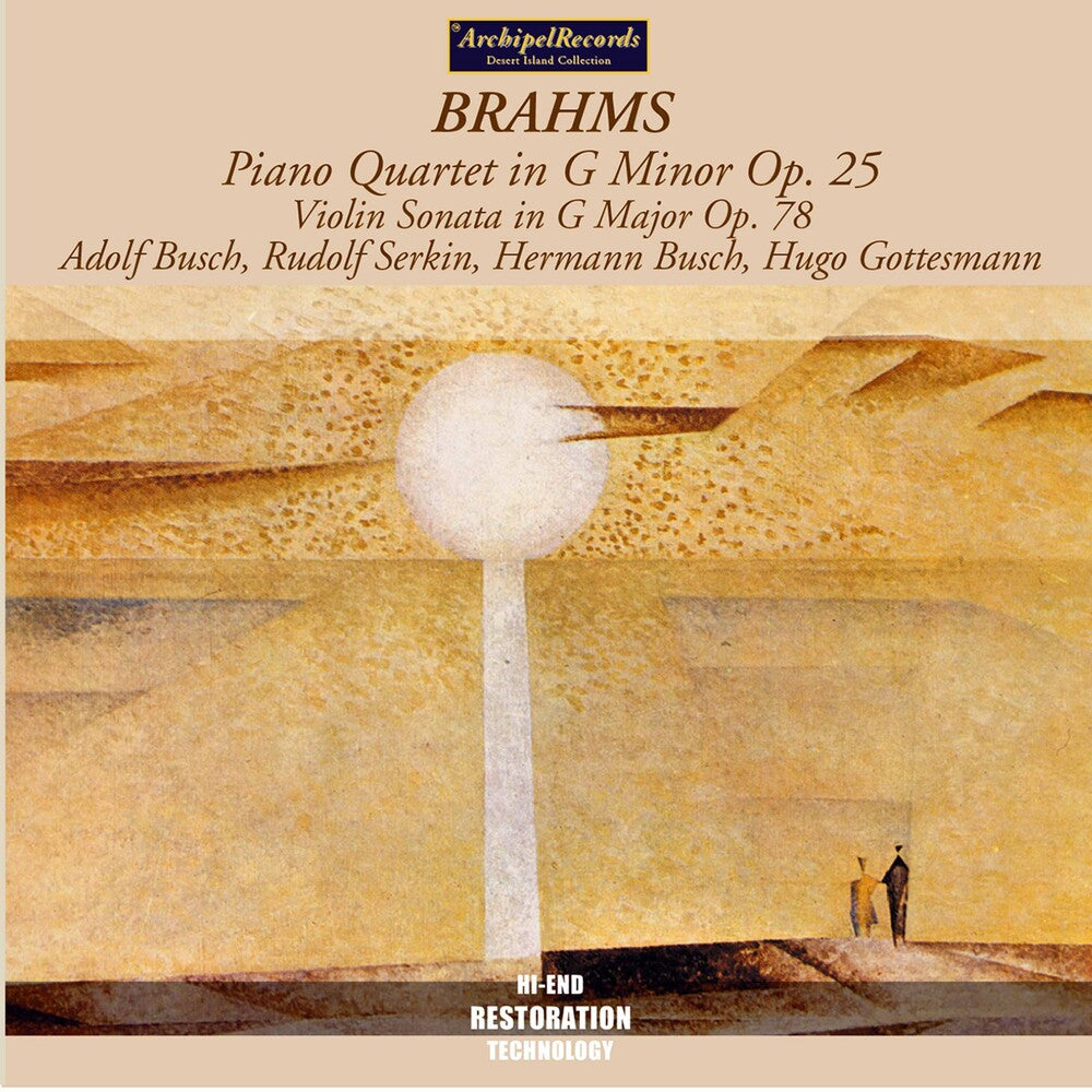 the album cover for Brahms / Serking / Busch / Gottesmann - Piano Quartet G minor / Violin Sonata G Major