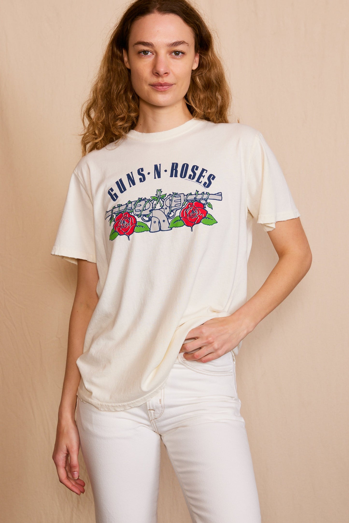 Guns N' Roses Pistols Womens Tee Shirt White