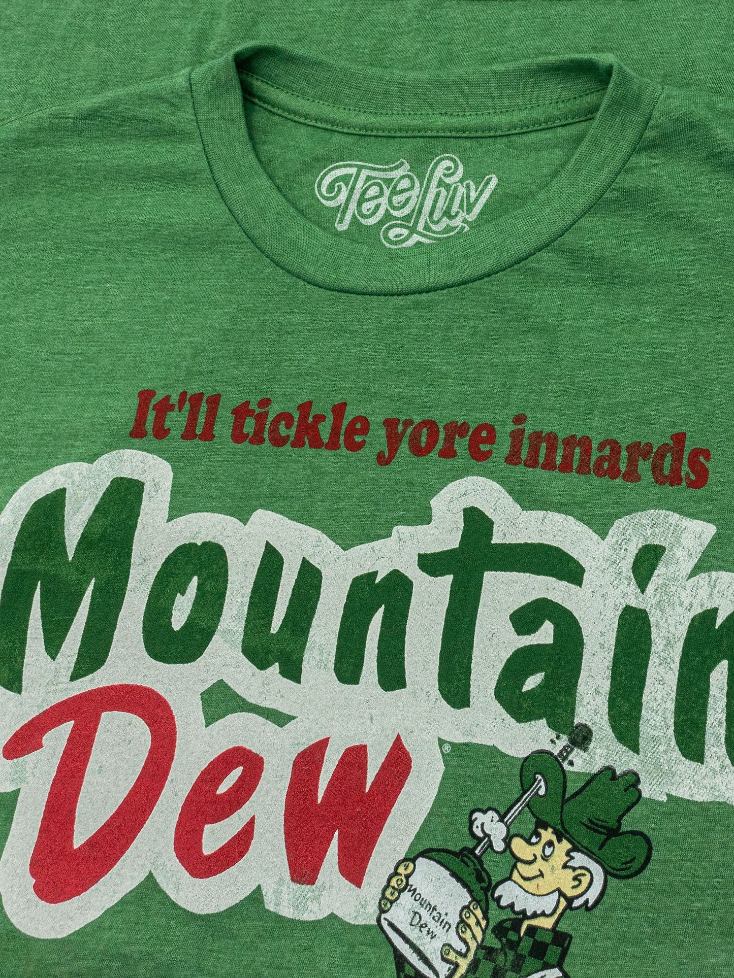 Mt. Dew It'll Tickle Your Innards Mens T Shirt Officially Licensed Green