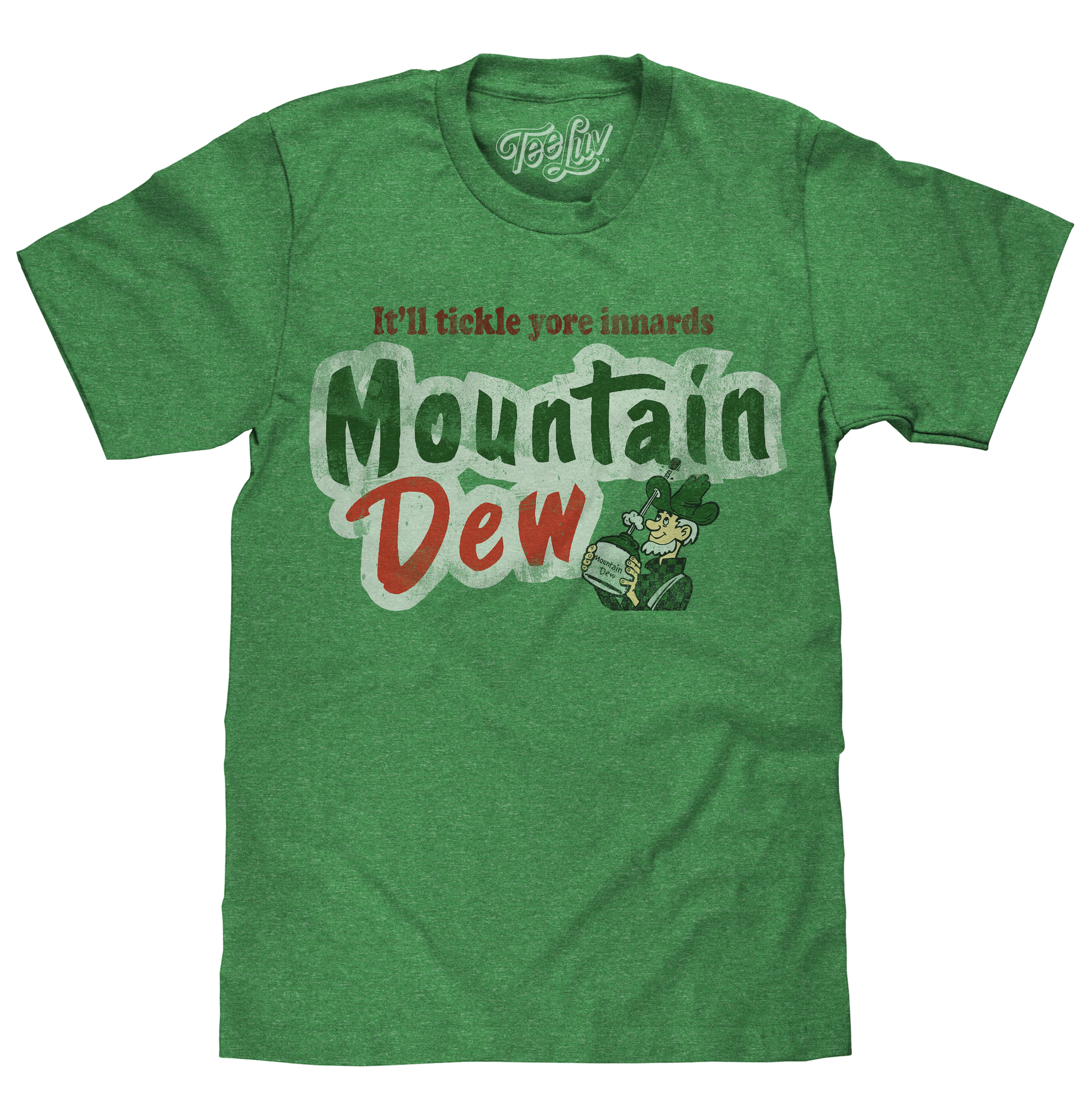 Mt. Dew It'll Tickle Your Innards Mens T Shirt Officially Licensed Green