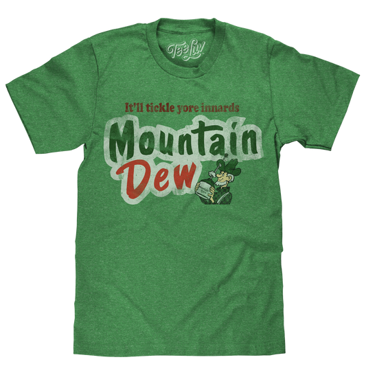 Mt. Dew It'll Tickle Your Innards Mens T Shirt Officially Licensed Green