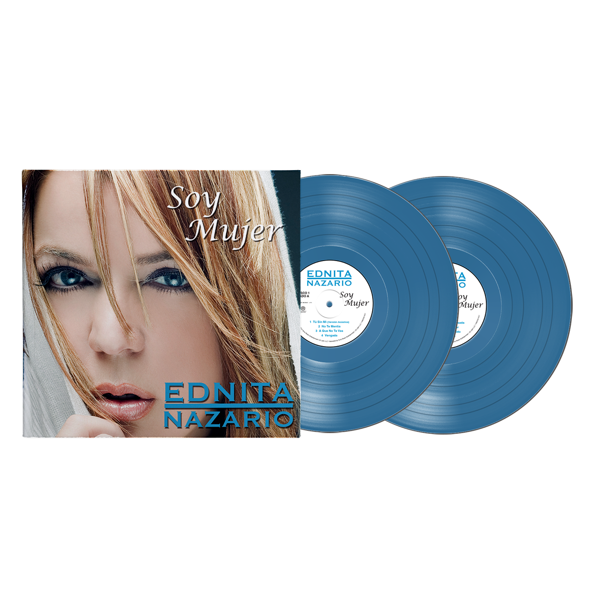 Ednita Nazario - Soy Mujer Aqua Vinyl Record 2 LP