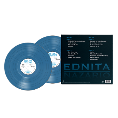 Ednita Nazario - Soy Mujer Aqua Vinyl Record 2 LP