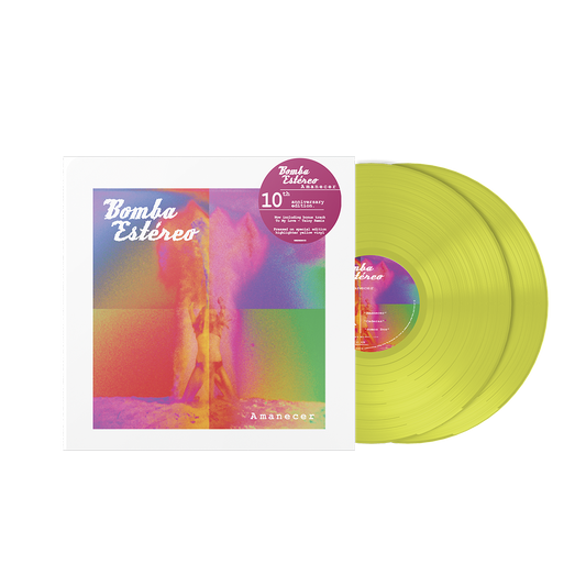 Bomba Estereo - Amanecer 10 Year Anniversary Highlighter Yellow Vinyl Record 2 LP