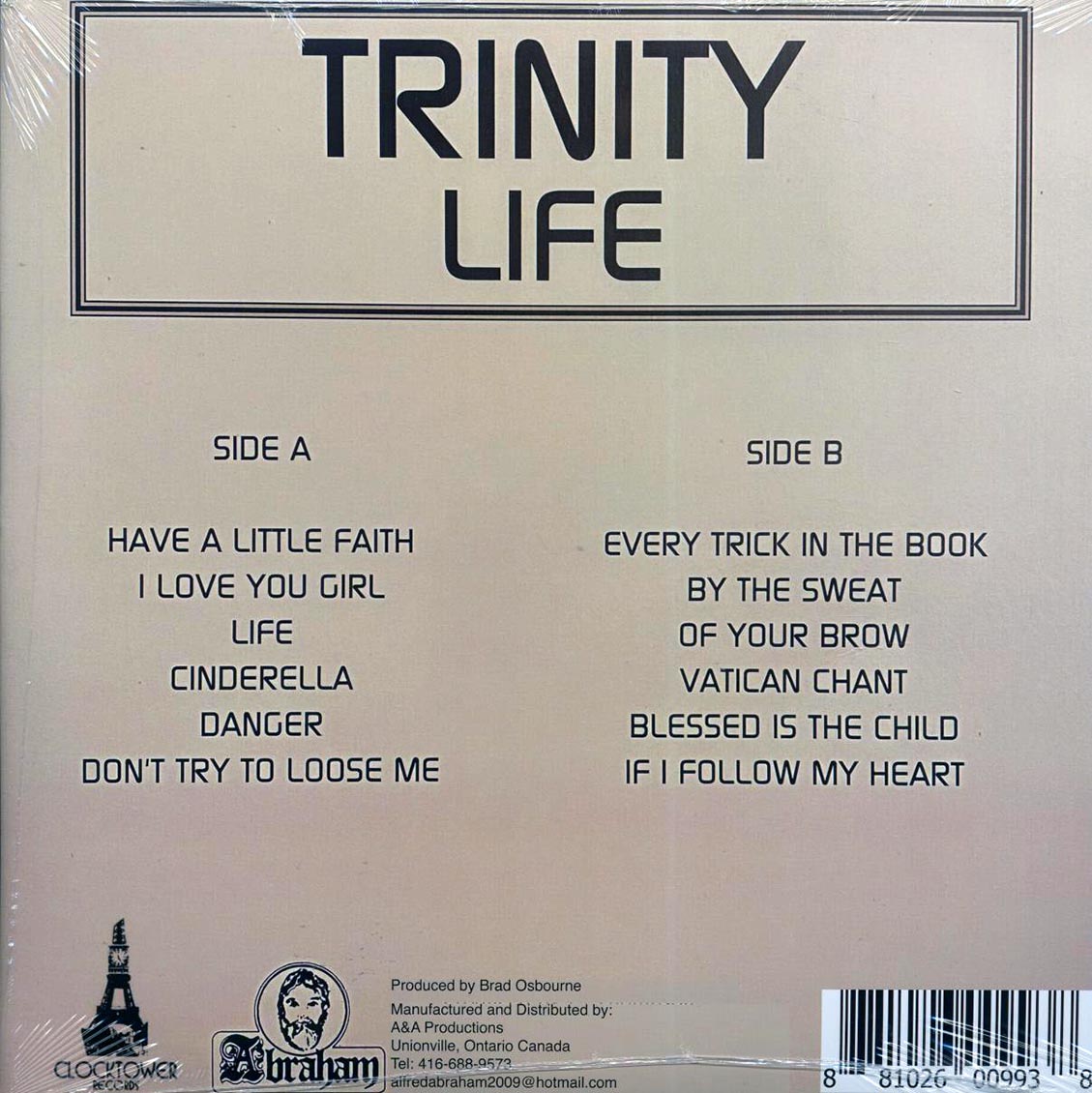 Trinity - Life Vinyl Record