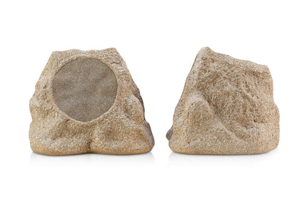 SoundPro 1-Pair Bluetooth Multi-Link Solar Rechargeable Wireless Rock Speakers