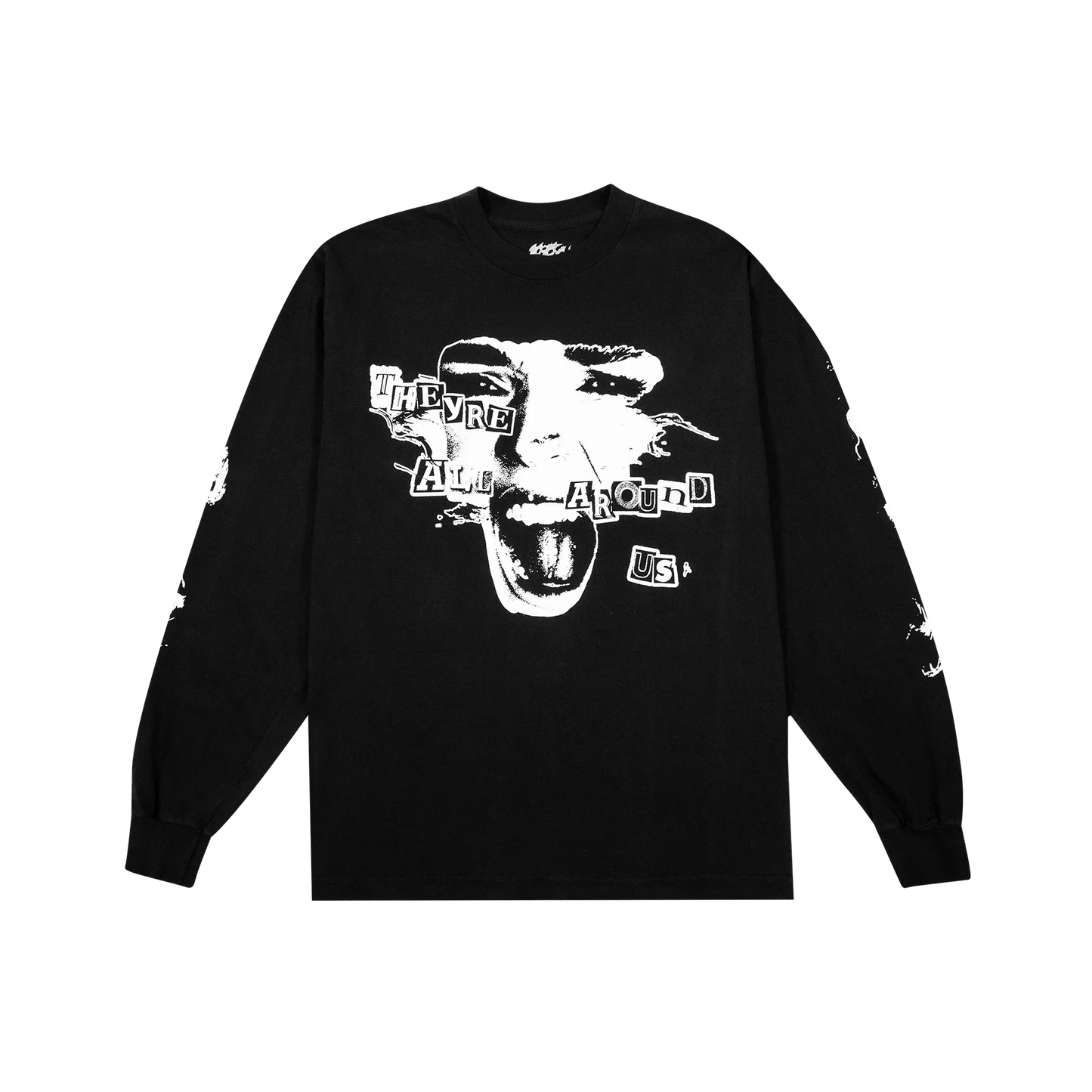 Poppy 'They're All Around Us' Long Sleeve Shirt Black