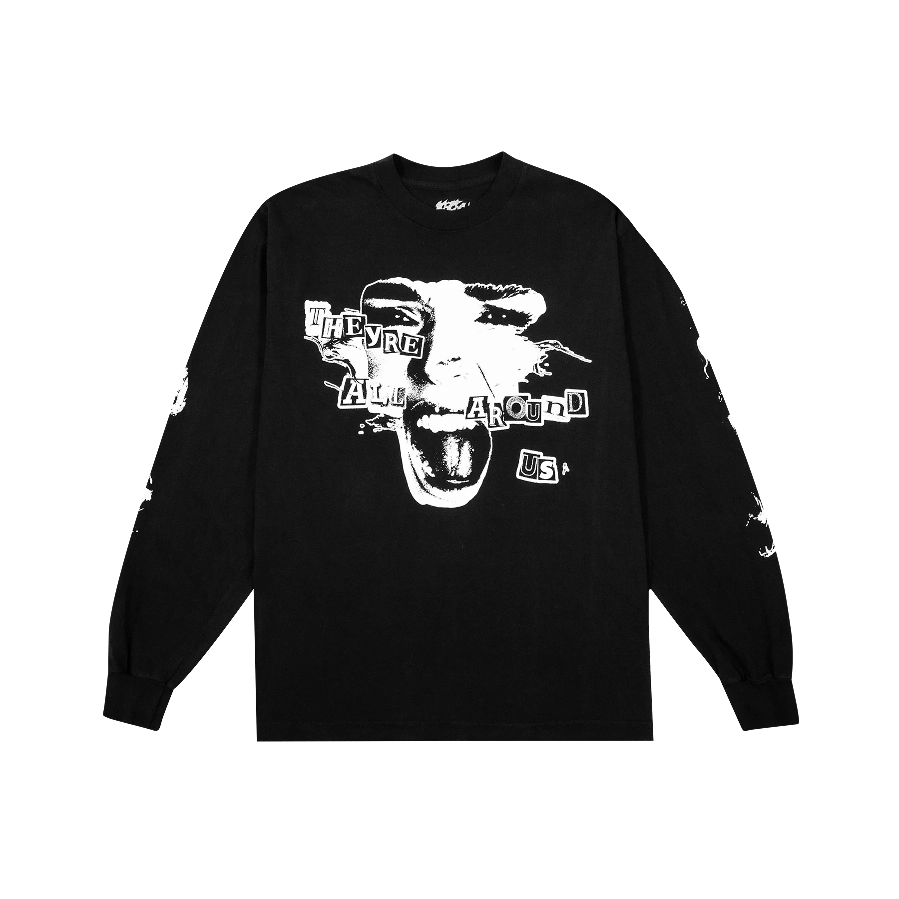 Poppy 'They're All Around Us' Long Sleeve Shirt Black