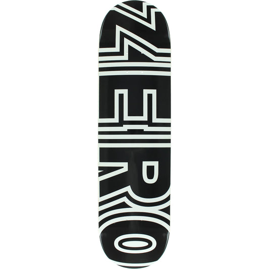 Zero Bold Skateboard Deck - 8.75" Black/White