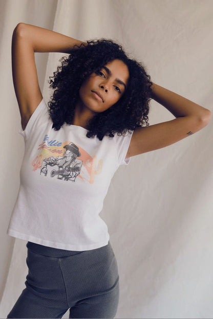 Willie Nelson Womens Tee Shirt White
