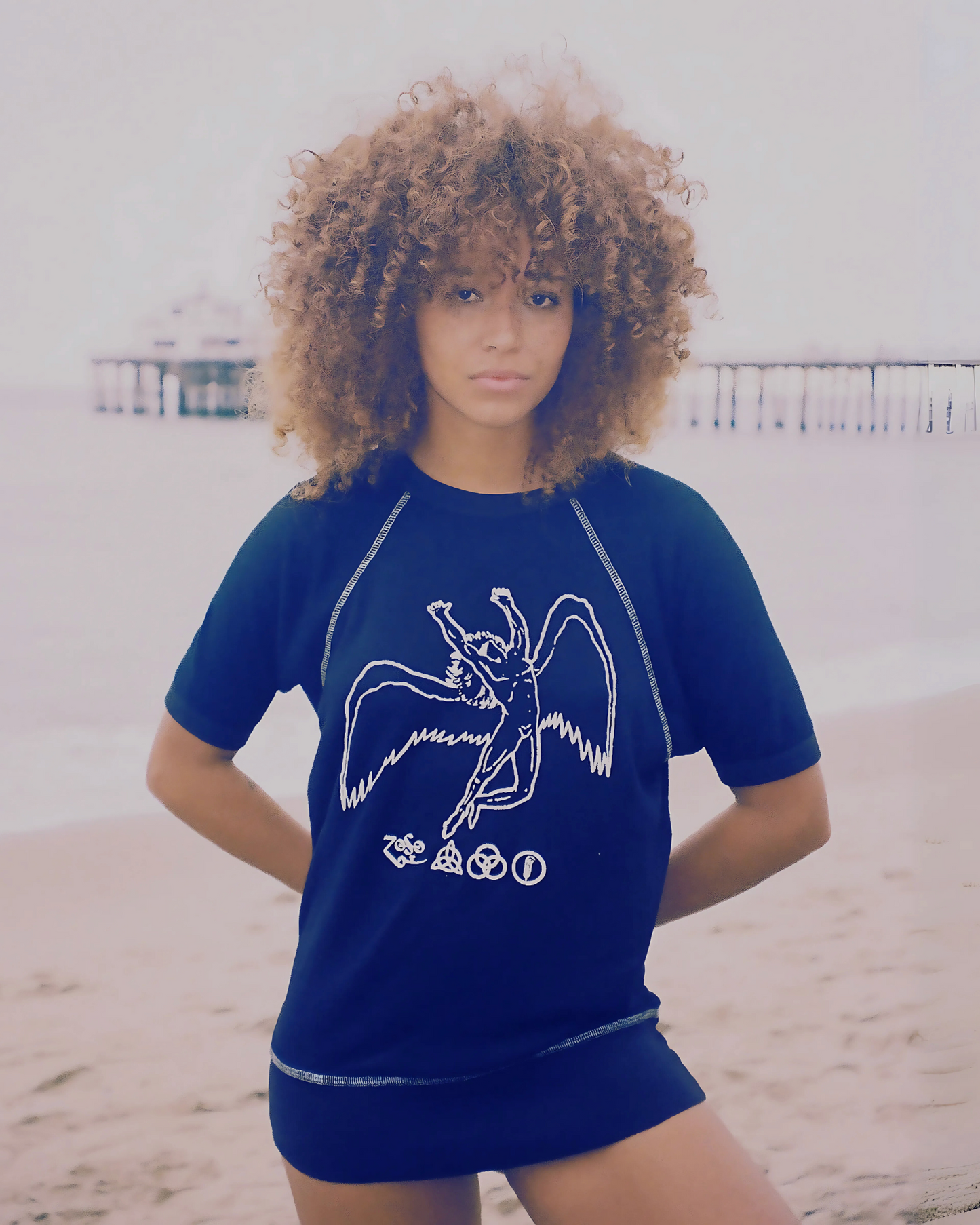 Led Zeppelin Short Sleeve Icarus Womens Raglan T Shirt