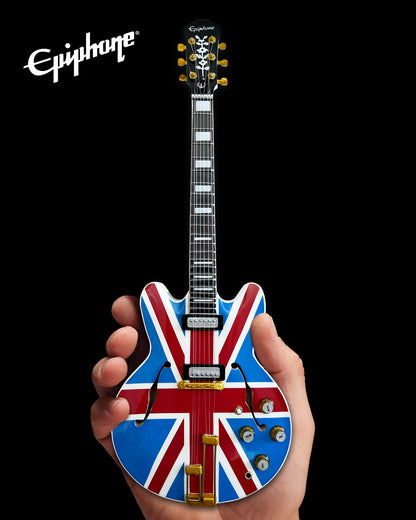 Epiphone "Union Jack Sheraton” Casino 1:4 Scale Mini Guitar Model - UK Flag