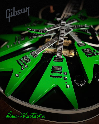 Dave Mustaine Signature Gibson Flying V SET OF 2 Mini Guitar Collection - Rust in Peace & Silver Metallic