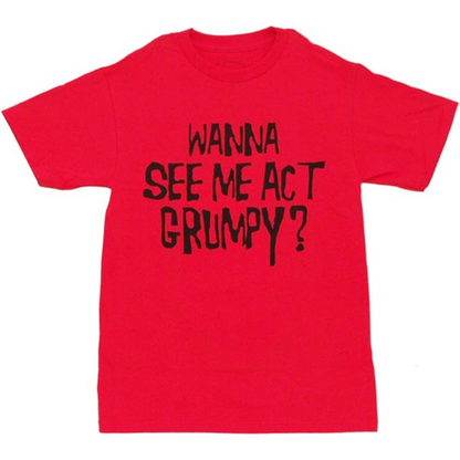 Disney Wanna See Me Act Grumpy Adult Flip Red T-Shirt