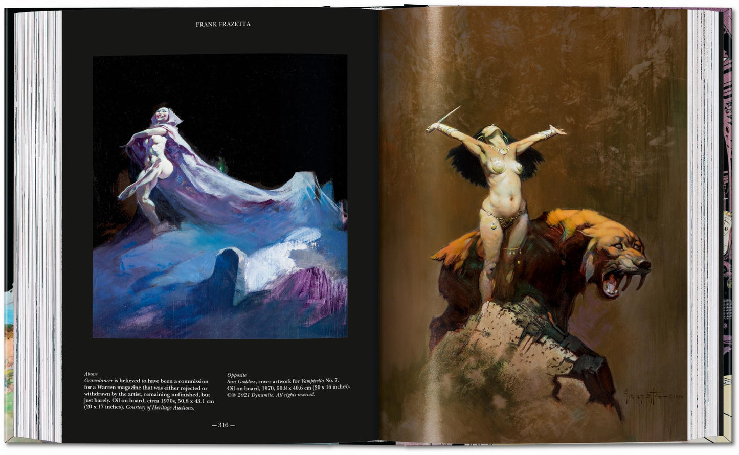 The Fantastic Worlds of Frank Frazetta. 45th Ed. (German, French, English) Book