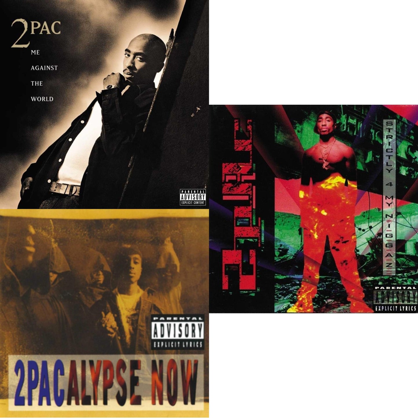 2Pac - Me Against The World (2LP) & 2Pacalypse Now & Strictly 4 My N.I.G.G.A.Z. (2 LP)