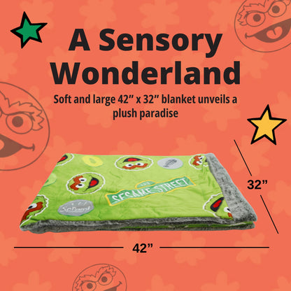 Sesame Street | Oscar The Grouch Blankie Bestie 2-in-1 Blanket & Plush
