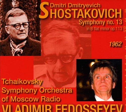 the album cover for Shostakovich / Tchaikovsky Sym Orch / Fedoseyev - Symphony 13