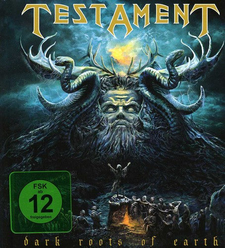 the album cover for Testament - Dark Roots Of Earth [Import]