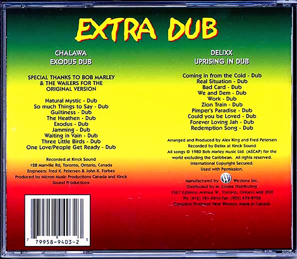 Chalawa - Exodus Dub (Bob Marley 'Exodus' Album In Dub) + Delixx 'Uprising In Dub' (2 LPs On 1 CD) (2 albums on 1 CD) Music CD