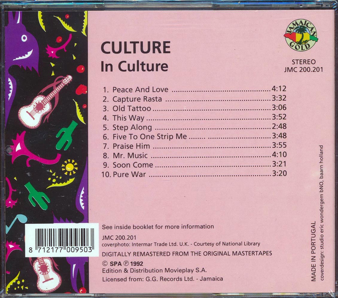 Culture - In Culture Music CD