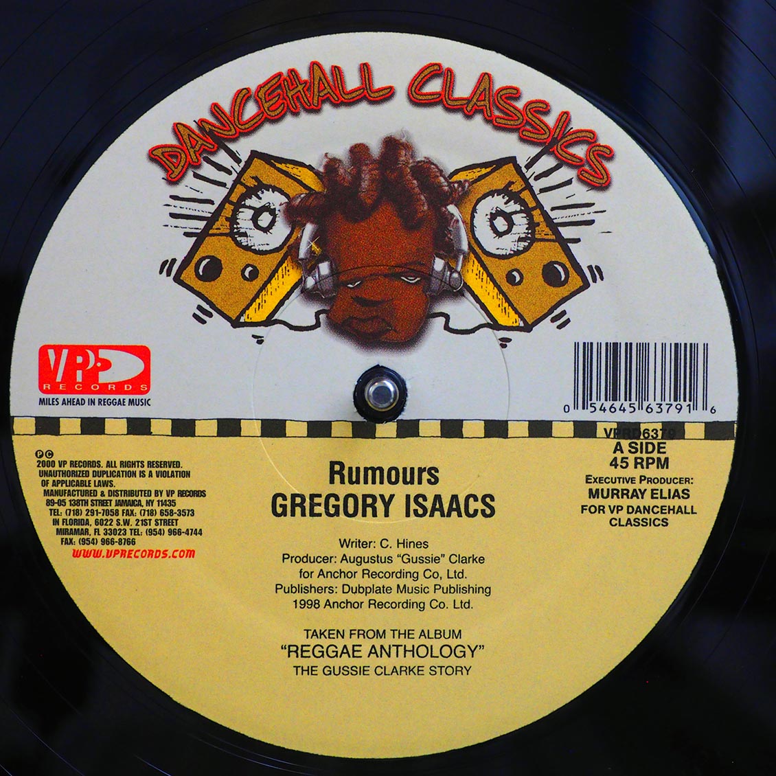 Gregory Isaacs - Rumours  /  Version (rhythm: "Telephone Love AKA Rumors") 12" Vinyl Record