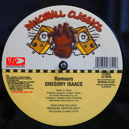 Gregory Isaacs - Rumours  /  Version (rhythm: "Telephone Love AKA Rumors") 12" Vinyl Record
