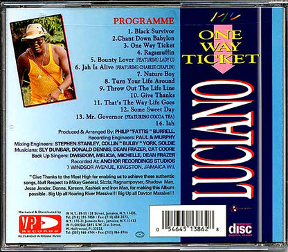 Luciano - One Way Ticket Music CD