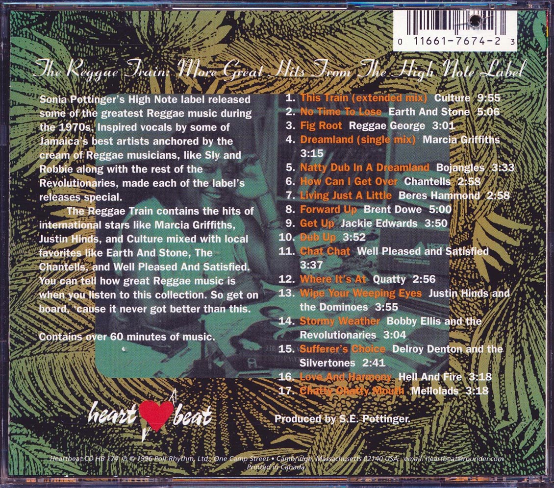 Earth & Stone, Reggae George, Hell & Fire, Bojangles, Culture, Etc. - The Reggae Train: More Great Hits From The High Note Label (marked/ltd stock) Music CD