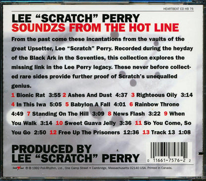 Lee Perry - Soundzs From The Hot Line (marked/ltd stock) Music CD