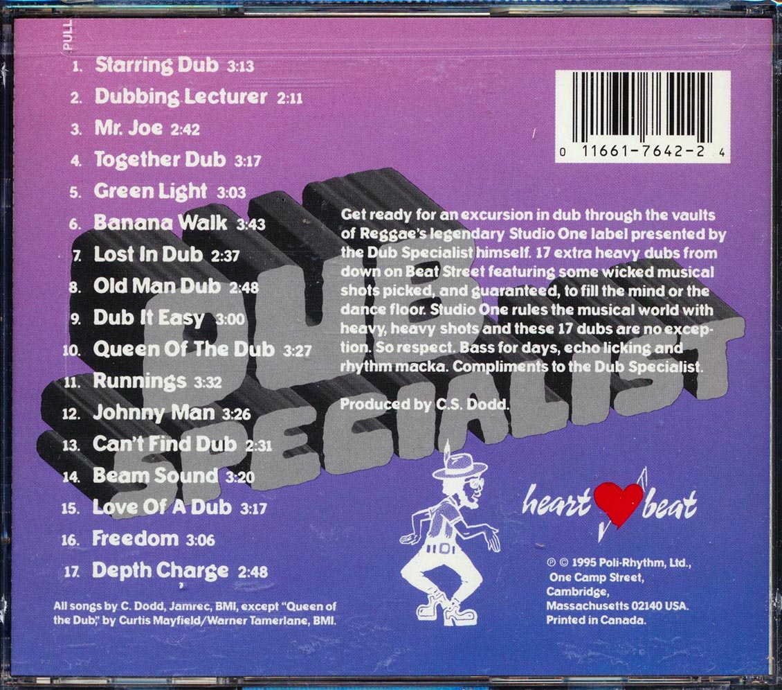 Dub Specialist - 17 Dub Shots From Studio One (marked/ltd stock) Music CD