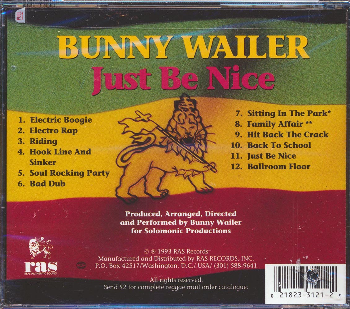 Bunny Wailer - Just Be Nice (marked/ltd stock) Music CD