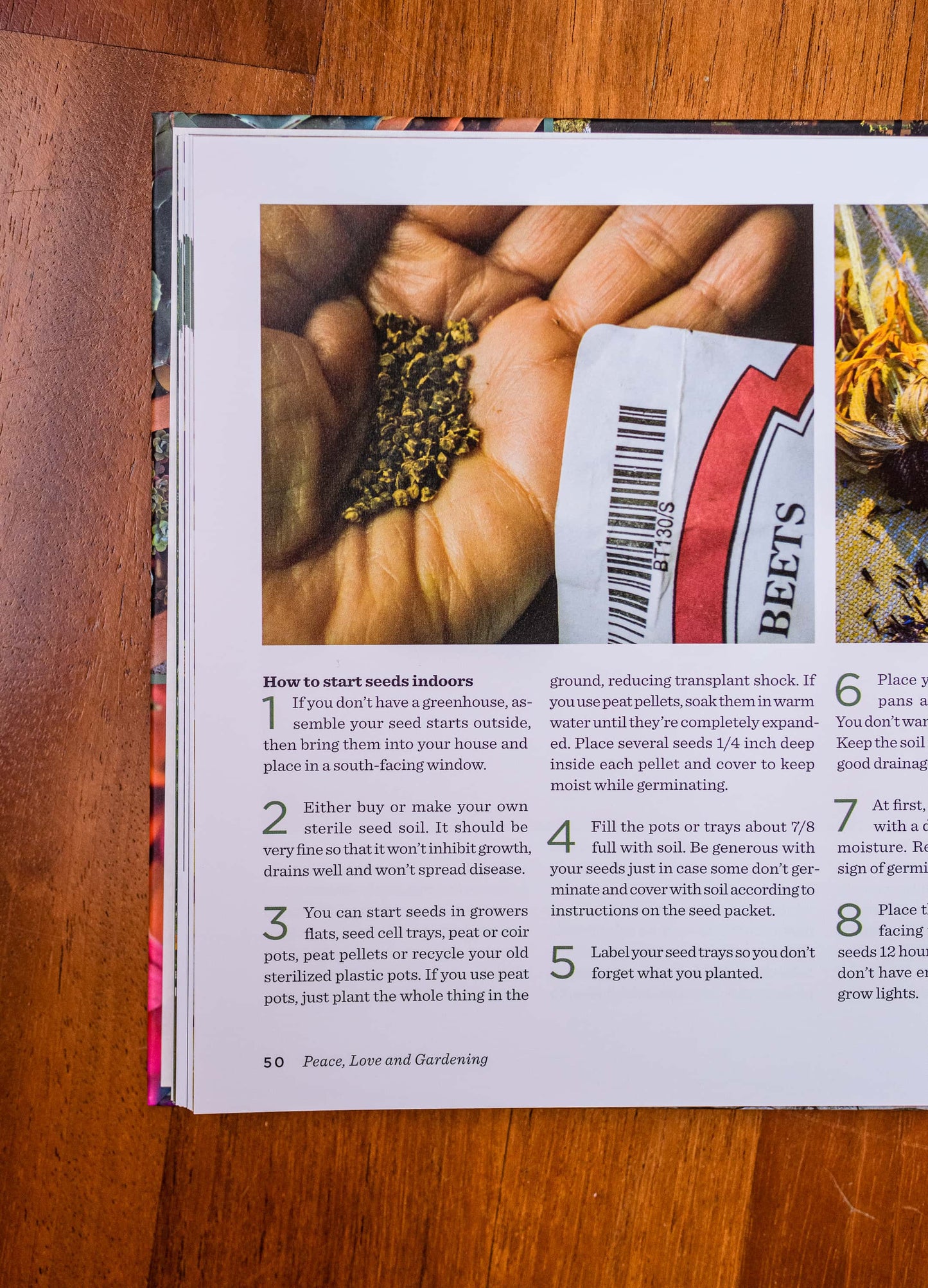 Peace Love and Gardening Book