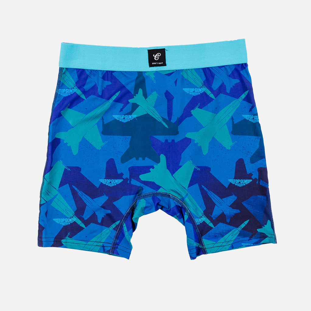 Top Gun Maverick Fightertown Kids Youth Brief Shorts Blue