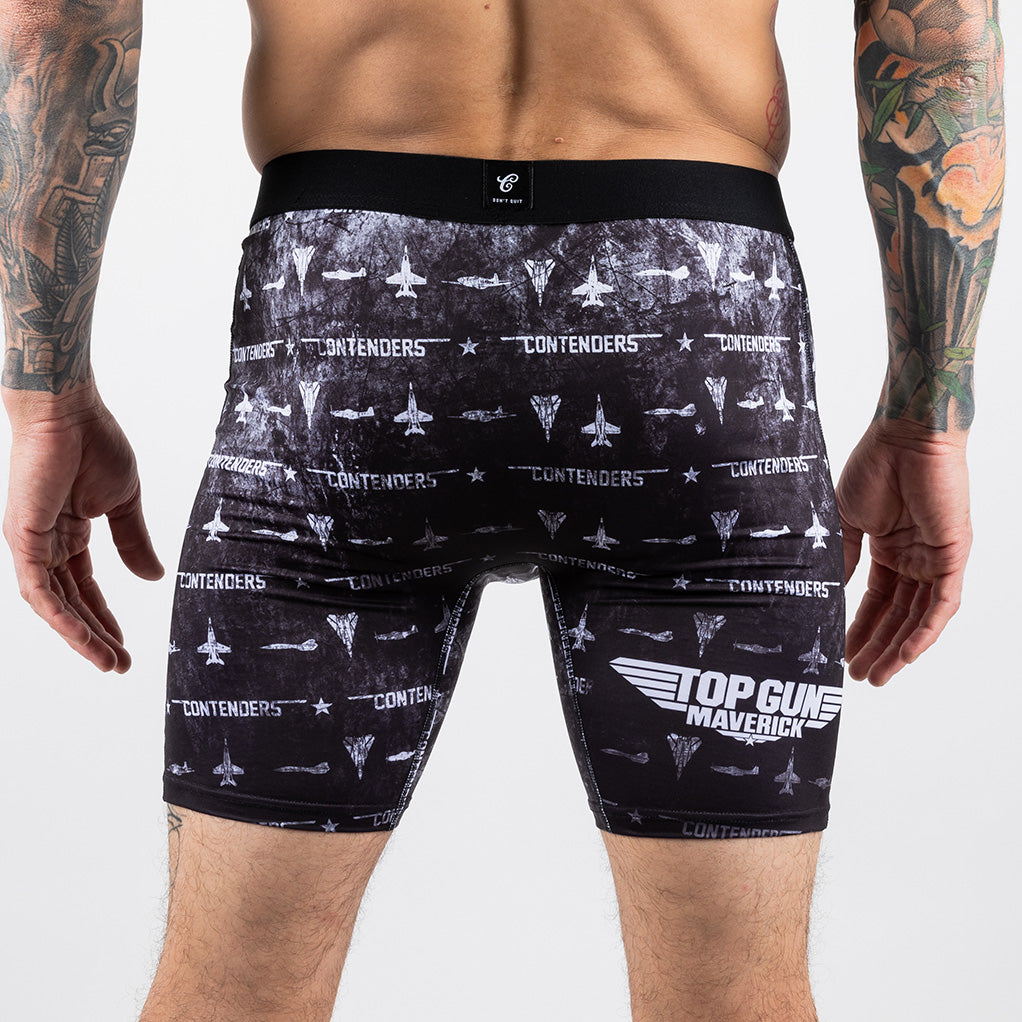 Top Gun Maverick Grunge Mens Brief Shorts Black