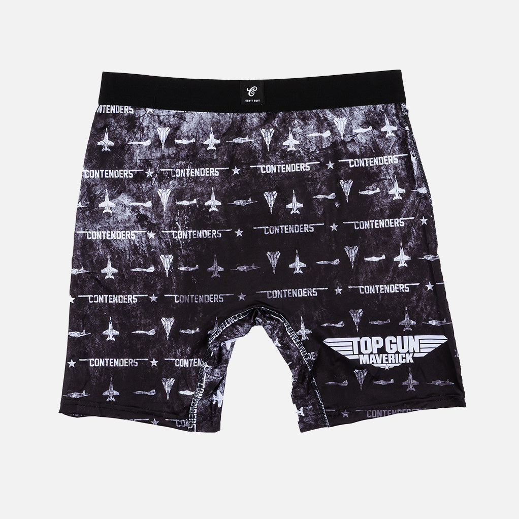 Top Gun Maverick Grunge Mens Brief Shorts Black