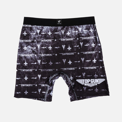 Top Gun Maverick Grunge Mens Brief Shorts Black