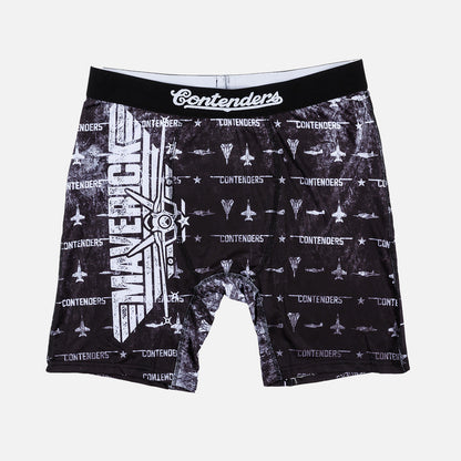 Top Gun Maverick Grunge Mens Brief Shorts Black