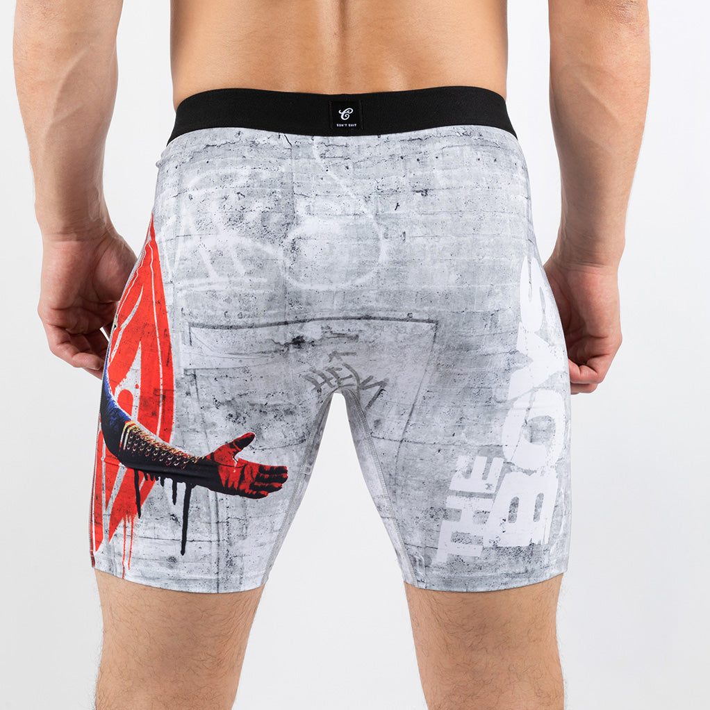The Boys Never Meet Your Heroes Mens Brief Shorts Grey